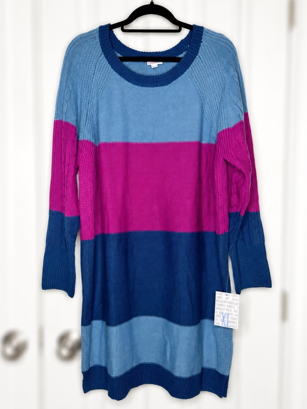 LuLaRoe Lauren Colorblock Crewneck Sweater XL
